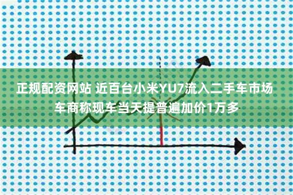 正规配资网站 近百台小米YU7流入二手车市场 车商称现车当天提普遍加价1万多